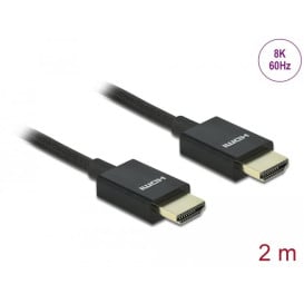 Kabel HDMI High Speed Delock 85385 - 8K 60Hz, 2 m, Czarny