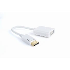 Adapter DisplayPort do DVI Gembird A-DPM-DVIF-002-W - 10 cm, 1920x1200 60Hz, Biały