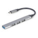 HUB Gembird USB-C do 4x USB UHB-CM-U3P1U2P3-02 - 1x USB 3.2 Gen 1, 3x USB 2.0, Srebrny