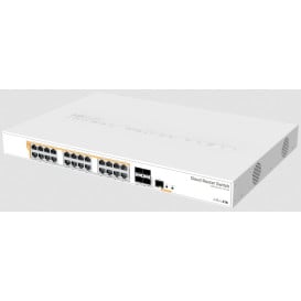 Switch zarządzalny MikroTik CRS328-24P-4S+RM - 24x 100|1000Mbps RJ45, 4x 10Gbps SFP+, POE+