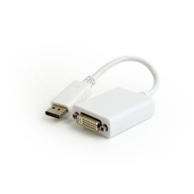 Adapter Gembird DisplayPort 1.2 do Dual-Link DVI A-DPM-DVIF-03-W - 10 cm, 4K 30 Hz, Biały