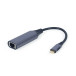 Karta sieciowa USB-C Gembird A-USB3C-LAN-01 - 10/100/1000 Mbps, Szara