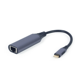 Karta sieciowa USB-C Gembird A-USB3C-LAN-01 - 10/100/1000 Mbps, Szara