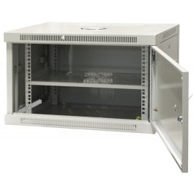 Szafa rack 19" 6U Emiter EM/AP6406 - 600 x 450 x 370mm, drzwi blacha-szkło