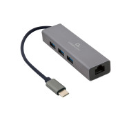 Karta sieciowa Gembird USB-C z hubem USB-A A-CMU3-LAN-01 - zdjęcie poglądowe 3
