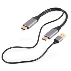 Aktywny kabel Gembird HDMI do DisplayPort A-HDMIM-DPM-01 - 2 m, 4K 60 Hz, zasilanie USB-A, Czarny