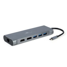 Replikator portów Gembird USB-C 8-in-1 A-CM-COMBO8-01 - 4x USB-A 3.2 Gen 1, USB-C, HDMI, DP, VGA, RJ-45, Czytnik SD, microSD