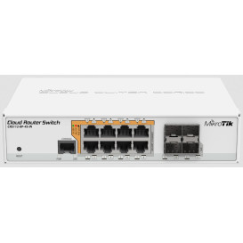 Switch zarządzalny MikroTik CRS112-8P-4S-IN - 8x 100|1000Mbps RJ45, 4x 1000Mbps SFP, PoE