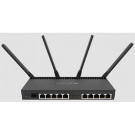 Router Wi-Fi MikroTik RB4011IGS+5HACQ2HND-IN - standard AC1733, Dual Band, 10x 1000Mbps RJ45, 1x 10Gbps SFP+