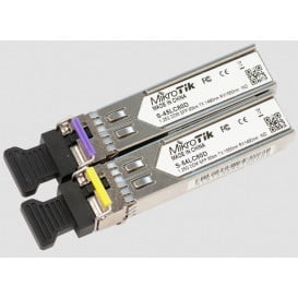 Moduł SFP MikroTik S-4554LC80D - 1.25Gbps, jednomodowy, zasięg 80km T1490nm|R1550nm, złącze LC, 2 urządzenia w opakowaniu