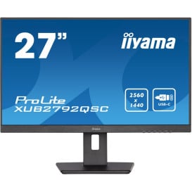 Monitor iiyama ProLite XUB2792QSC-B5 - 27"/2560x1440 (QHD)/75Hz/IPS/4 ms/pivot/USB-C/Czarny