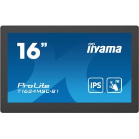 Monitor iiyama ProLite T1624MSC-B1 - 15,6"/1920x1080 (Full HD)/IPS/25 ms/dotykowy/Czarny