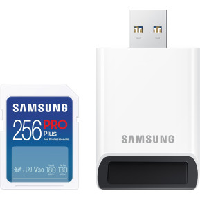 Karta pamięci z czytnikiem Samsung PRO Plus 2023 SD 256GB MB-SD256SB/WW
