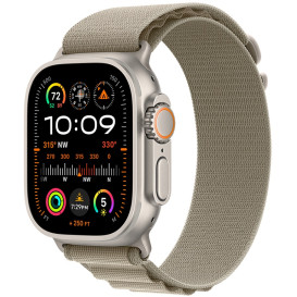 Smartwatch Apple Watch Ultra 2 MRF03WB/A - 49 mm GPS + Cellular tytan z opaską Alpine w kolorze moro, rozm. L