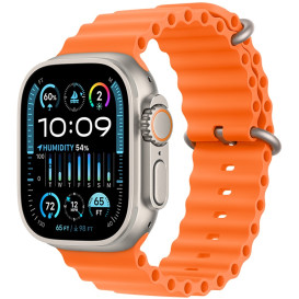 Smartwatch Apple Watch Ultra 2 MREH3WB/A - 49 mm GPS + Cellular tytan z paskiem Ocean w kolorze pomarańczowym
