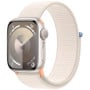 Smartwatch Apple Watch 9 MR983QP/A - 45mm GPS aluminium księżycowa poświata z opaską sportową w kolorze księżycowej poświaty