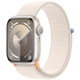 Smartwatch Apple Watch 9 MR983QP/A - 45mm GPS aluminium księżycowa poświata z opaską sportową w kolorze księżycowej poświaty