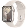 Smartwatch Apple Watch 9 MR973QP/A - 45mm GPS aluminium księżycowa poświata z paskiem sportowym księżycowa poświata, M|L