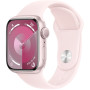 Smartwatch Apple Watch 9 MR943QP/A - 41mm GPS aluminium w kolorze różowym z paskiem sportowym w kolorze jasnoróżowym, M|L