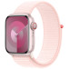 Smartwatch Apple Watch 9 MRJ13QP/A - 41mm GPS + Cellular aluminium w kolorze różowym z opaską sportową w kolorze jasnoróżowym