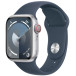 Smartwatch Apple Watch 9 MRHW3QP/A - 41mm GPS + Cellular aluminium srebrny z paskiem sportowym sztormowy błękit, M|L