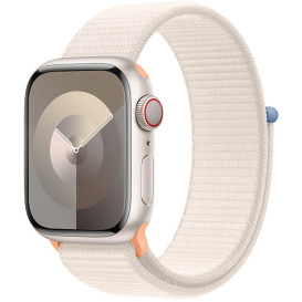 Smartwatch Apple Watch 9 MRMA3QP/A - 45mm GPS + Cellular aluminium księżycowa poświata z opaską sportową księżycowa poświata