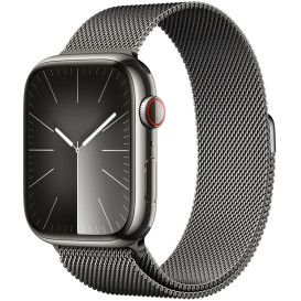 Smartwatch Apple Watch 9 MRJA3QP/A - 41mm GPS + Cellular stal nierdzewna mocny grafit z bransoletą mediolańską mocny grafit
