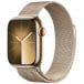 Smartwatch Apple Watch 9 MRJ73QP/A - 41mm GPS + Cellular stal nierdzewna złota z bransoletą mediolańską złotą