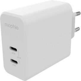 Ładowarka sieciowa 2x USB-C 67W ZAGG Mophie Gan Charger Dual 409909304 - Biała