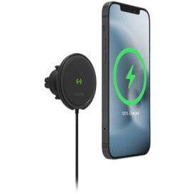 Uchwyt samochodowy z bezprzewodowym ładowaniem ZAGG Mophie Snap+ Wireless Vent Mount 401307636 - Android 15W, iOS 7,5W, Czarna