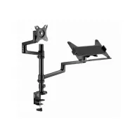 Uchwyt biurkowy do monitora Gembird MA-DA-04 - podstawka do notebooka max 17,3", uchwyt na monitor max 32", Czarny