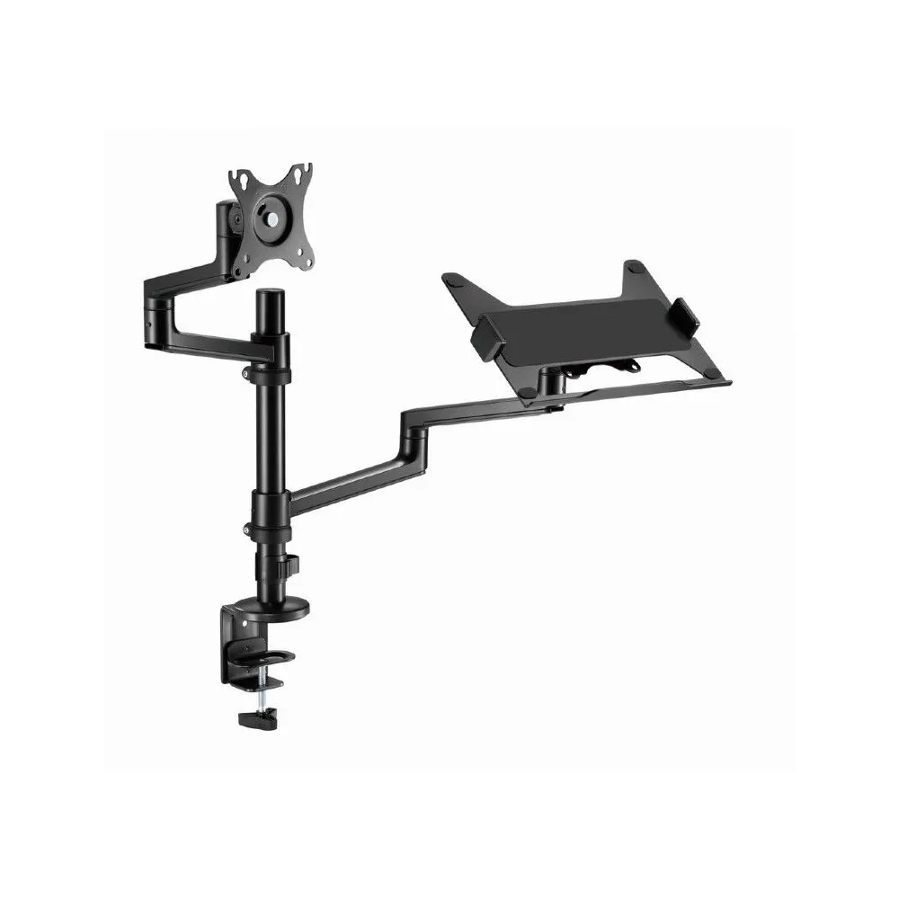 Uchwyt biurkowy do monitora Gembird MA-DA-04 - podstawka do notebooka max 17,3", uchwyt na monitor max 32", Czarny