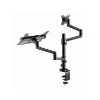 Uchwyt biurkowy do monitora Gembird MA-DA-04 - podstawka do notebooka max 17,3", uchwyt na monitor max 32", Czarny