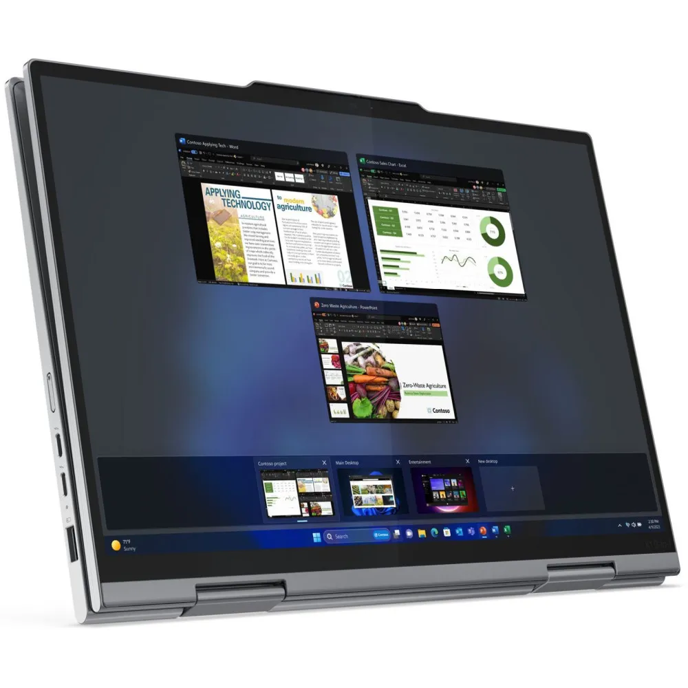 Laptop Lenovo ThinkPad X1 2-in-1 Gen 9 21KE0043PB - Core Ultra 7 155U/14" WUXGA IPS MT/RAM 16GB/1TB/5G/Szary/Win 11 Pro/3OS-Pr - zdjęcie