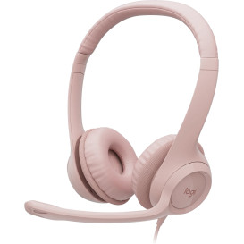 Słuchawki nauszne Logitech H390 981-001281 - Różowe
