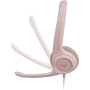 Słuchawki nauszne Logitech H390 981-001281 - Różowe