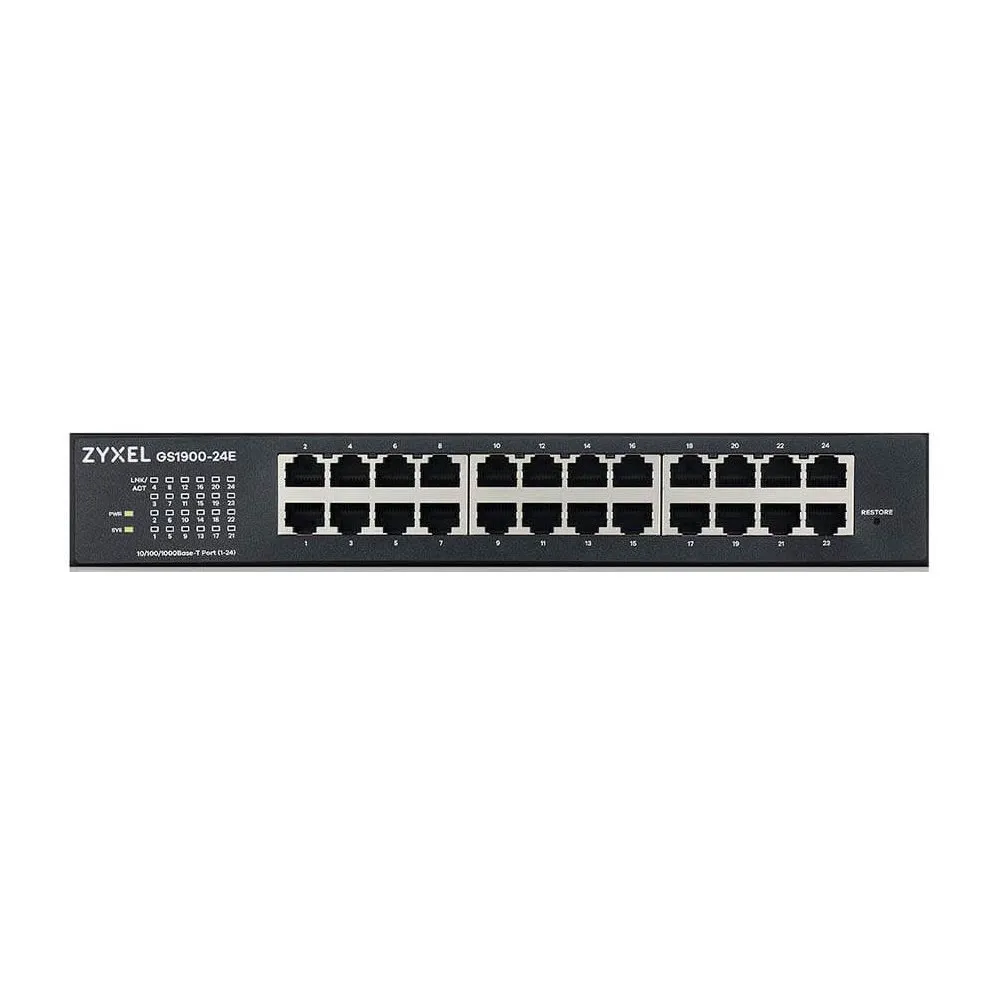 Switch zarządzalny Zyxel GS1900-24E-EU0103F, 24x 100|1000Mbps, pasywne chłodzenie | Sklep ITnes.pl, IT for BUSINESS