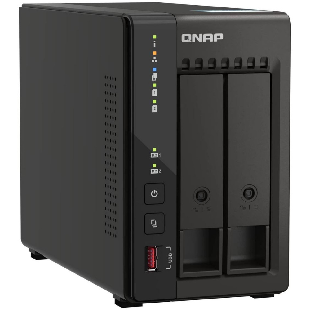 Serwer NAS QNAP Tower TS-253E-PIS - Tower/Intel Celeron J6412/8 GB RAM/36 TB/2 TB cache/2 wnęki/2 x M.2/hot-swap/3 lata DtD - zdjęcie