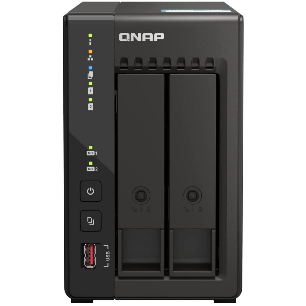 Serwer NAS QNAP Tower TS-253E-PIS - Tower/Intel Celeron J6412/8 GB RAM/36 TB/2 TB cache/2 wnęki/2 x M.2/hot-swap/3 lata DtD - zdjęcie