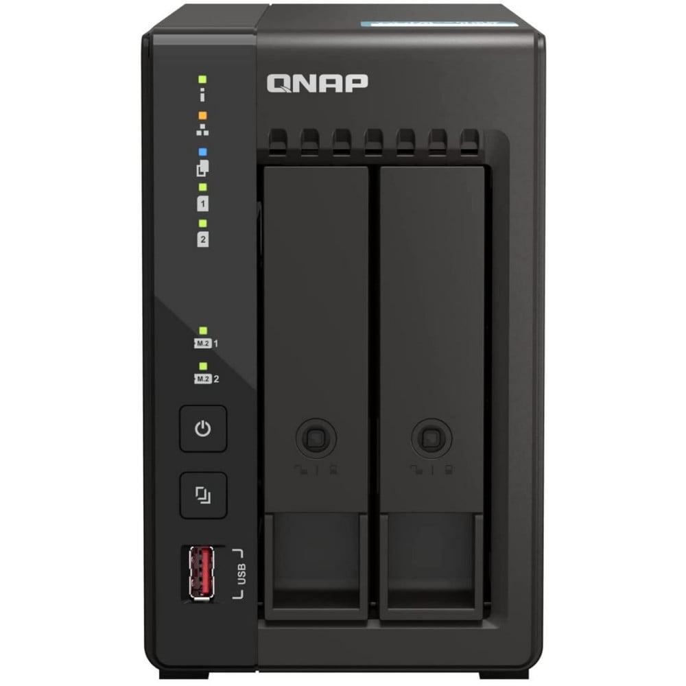 Zdjęcie produktu Serwer NAS QNAP Tower TS-253E-W90 - Tower/Intel Celeron J6412/8 GB RAM/40 TB/2 wnęki/2 x M.2/hot-swap