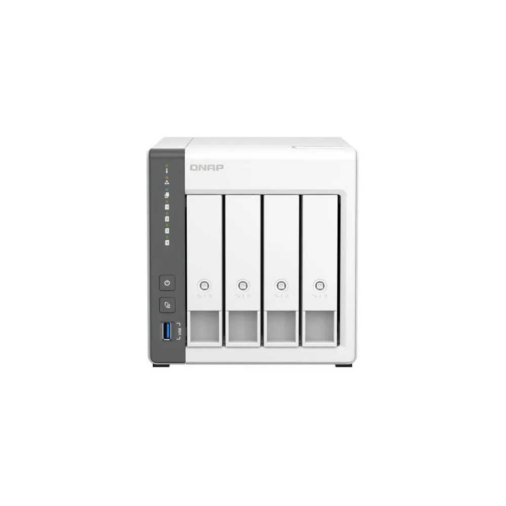 Serwer NAS QNAP Tower TS-433-4G - Tower/ARM Cortex-A55/4 GB RAM/4 wnęki/hot-swap/2 lata Carry-in