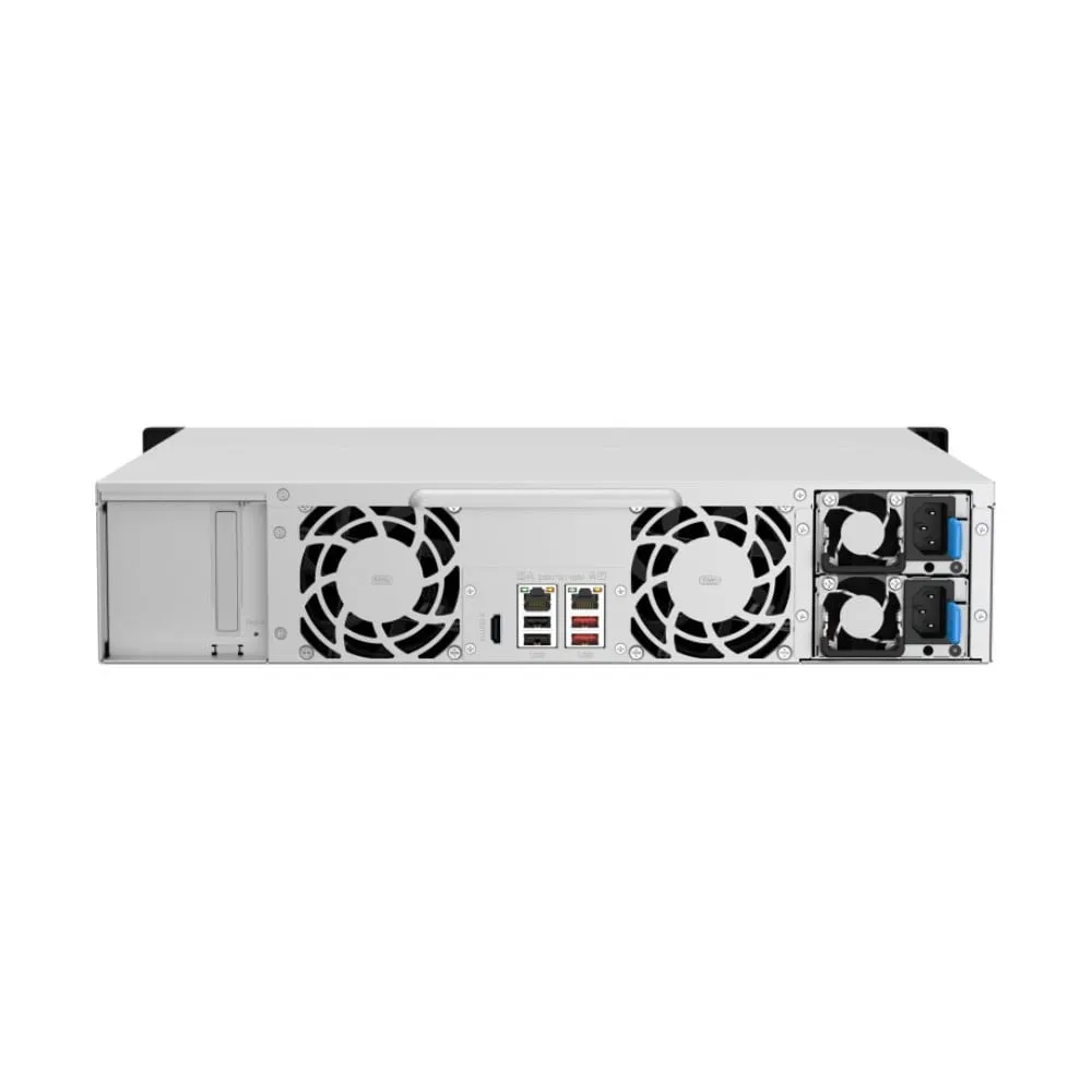Zdjęcie produktu Serwer NAS QNAP Rack TS-1264U-RP-E2M - Rack (2U)/Intel Celeron N5095/8 GB RAM/128 TB/12 wnęk/hot-swap