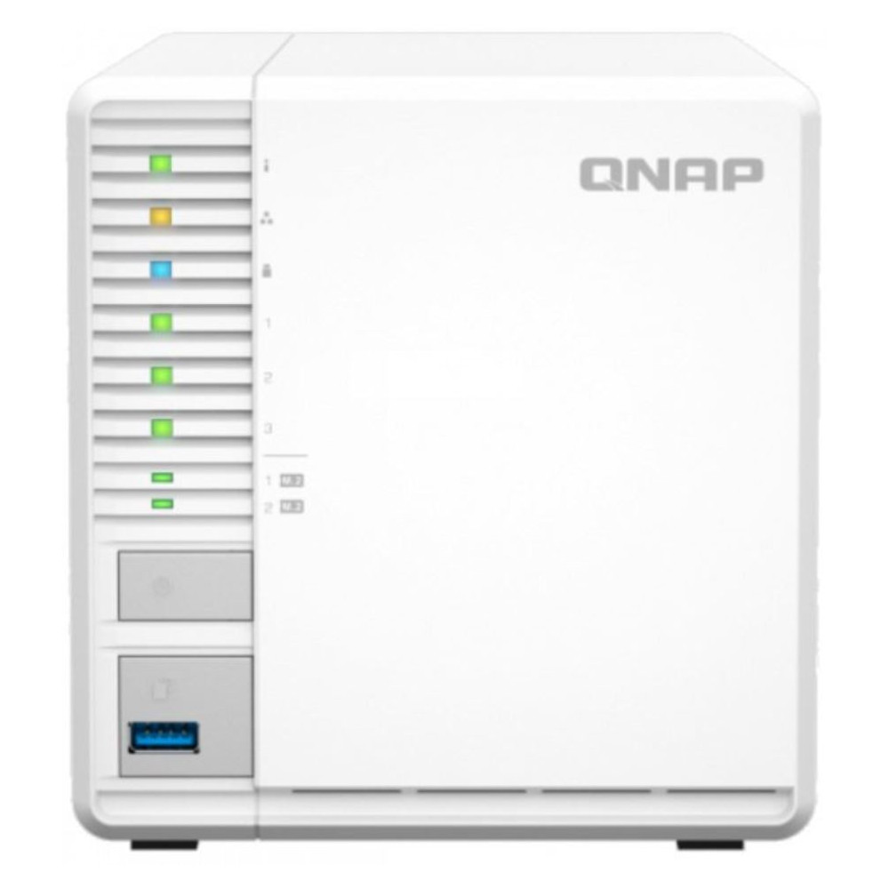 Zdjęcie produktu Serwer NAS QNAP Tower TS-364-PSJC - Tower/Intel Celeron N5105/N5095/8 GB RAM/54 TB/512 GB cache/3 wnęki/2 x M.2/hot-swap/3DtD