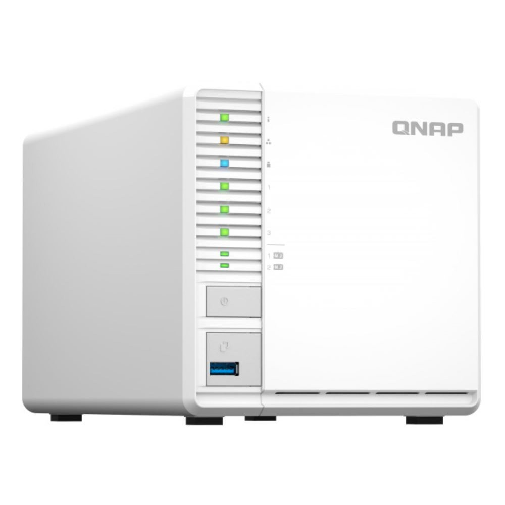 Zdjęcie produktu Serwer NAS QNAP Tower TS-364-INM - Tower/Intel Celeron N5105/N5095/8 GB RAM/32,5 TB/3 wnęki/2 x M.2/hot-swap