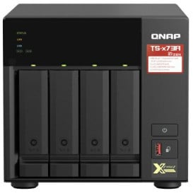 Serwer NAS QNAP Tower TS-473A-BFP - Tower/AMD Ryzen V1500B/32 GB RAM/8 TB/2 TB cache/4 wnęki/2 x M.2/hot-swap