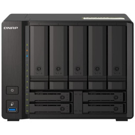 Serwer NAS QNAP Tower TS-H973AX--EU3H0 - Tower/AMD Ryzen V1500B/16 GB RAM/40 TB/9 wnęk/hot-swap/3 lata Carry-in