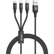 Kabel Unitek USB 3-in-1 microUSB, Lightning, USB-C C14049BK - zdjęcie poglądowe 2
