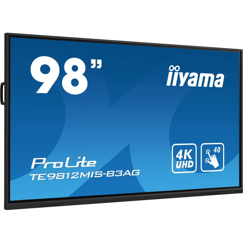 Monitor iiyama ProLite TE9812MIS-B3AG - 97,5"/3840x2160 (4K)/IPS/8 ms/dotykowy/USB-C/Czarny - zdjęcie