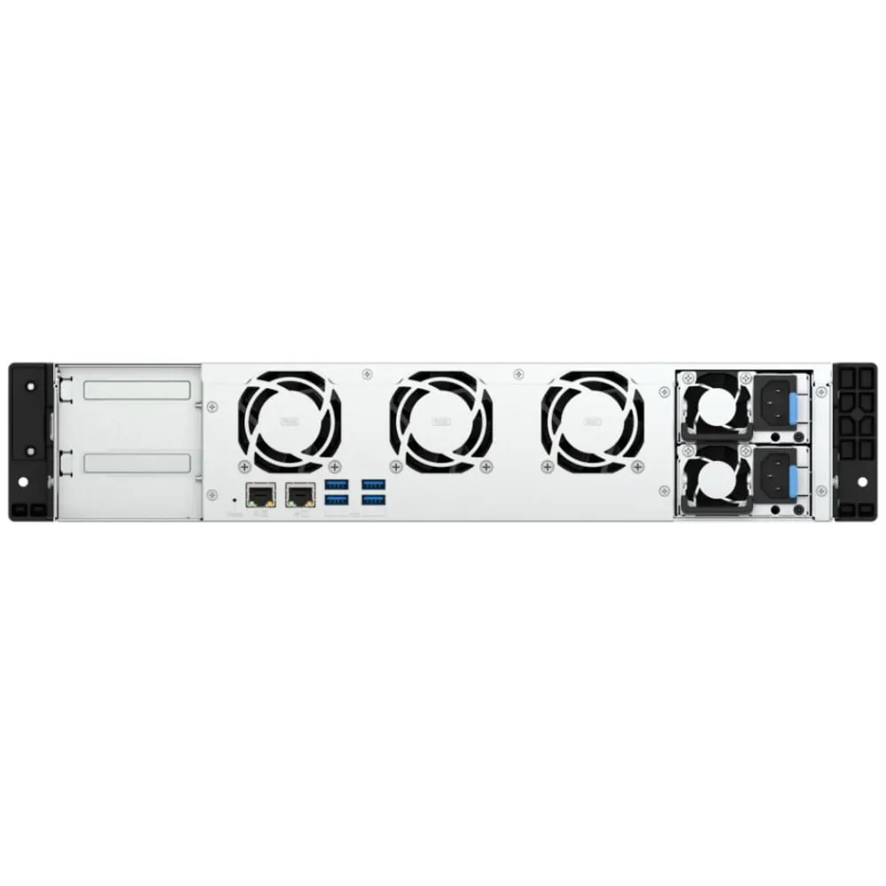Serwer NAS QNAP Rack TS-855EU-RP-A6X - Rack (2U)/Intel Atom C5125/16 GB RAM/144 TB/8 wnęk/3 lata Carry-in - zdjęcie