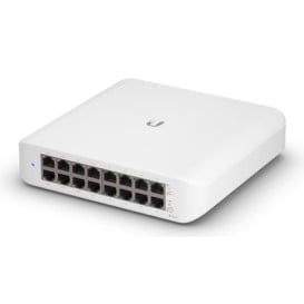 Switch zarządzalny Ubiquiti UniFi USW-LITE-16-POE - 16x 100|1000Mbps RJ45, PoE, pasywne chłodzenie, możliwość montażu na ścianie